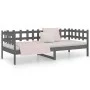 Sofá cama madera maciza de pino gris 90x190 cm de vidaXL, Camas y somieres - Ref: Foro24-820763, Precio: 87,95 €, Descuento: %