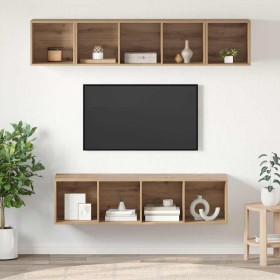 Conjunto de mueble de TV 4 pcs Roble artesanal en Muebles TV | Comprar online en Foru.es
