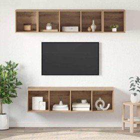 Conjunto de mueble de TV 4 pcs Roble artesanal en Muebles TV | Comprar online en Foru.es