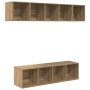 Conjunto de mueble de TV 4 pcs Roble artesanal en Muebles TV | Comprar online en Foru.es