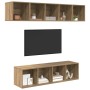 Conjunto de mueble de TV 4 pcs Roble artesanal en Muebles TV | Comprar online en Foru.es