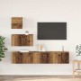 Conjunto de mueble de TV 4 pcs Madera envejecida en Muebles TV | Comprar online en Foru.es