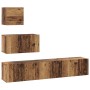 Conjunto de mueble de TV 4 pcs Madera envejecida en Muebles TV | Comprar online en Foru.es