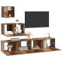 Conjunto de mueble de TV 4 pcs Madera envejecida en Muebles TV | Comprar online en Foru.es