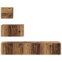 Conjunto de mueble de TV 4 pcs Madera envejecida en Muebles TV | Comprar online en Foru.es