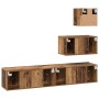 Conjunto de mueble de TV 4 pcs Madera envejecida en Muebles TV | Comprar online en Foru.es