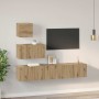 Conjunto de mueble de TV 4 pcs Roble artesanal en Muebles TV | Comprar online en Foru.es