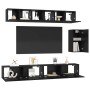 Conjunto de mueble de TV 6 pcs Roble Negro Madera de ingeniería en Muebles TV | Comprar online en Foru.es