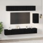 Conjunto de mueble de TV 6 pcs Roble Negro Madera de ingeniería en Muebles TV | Comprar online en Foru.es