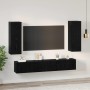 Conjunto de mueble de TV 5 pcs Roble Negro Madera de ingeniería en Muebles TV | Comprar online en Foru.es