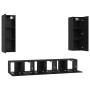 Conjunto de mueble de TV 5 pcs Roble Negro Madera de ingeniería en Muebles TV | Comprar online en Foru.es