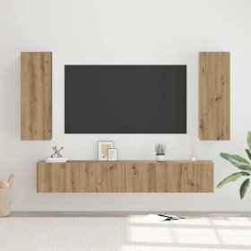 Conjunto de mueble de TV 5 pcs Roble artesanal en Muebles TV | Comprar online en Foru.es