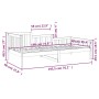 Sofá cama madera maciza de pino blanco 90x190 cm de vidaXL, Camas y somieres - Ref: Foro24-820732, Precio: 111,10 €, Descuent...