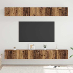 Conjunto de mueble de TV 6 pcs Madera envejecida en Muebles TV | Comprar online en Foru.es