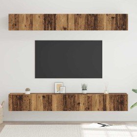 Conjunto de mueble de TV 6 pcs Madera envejecida en Muebles TV | Comprar online en Foru.es