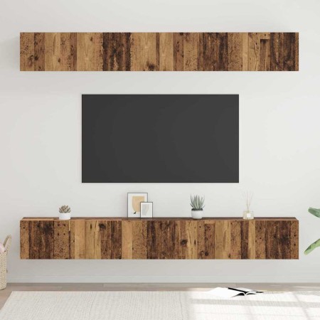 Conjunto de mueble de TV 6 pcs Madera envejecida en Muebles TV | Comprar online en Foru.es