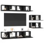 Conjunto de mueble de TV 6 pcs Roble Negro Madera de ingeniería en Muebles TV | Comprar online en Foru.es