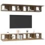 Conjunto de mueble de TV 6 pcs Roble artesanal en Muebles TV | Comprar online en Foru.es