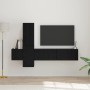 Conjunto de mueble de TV 5 pcs Roble Negro Madera de ingeniería en Muebles TV | Comprar online en Foru.es