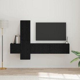 Conjunto de mueble de TV 5 pcs Roble Negro Madera de ingeniería en Muebles TV | Comprar online en Foru.es