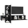Conjunto de mueble de TV 5 pcs Roble Negro Madera de ingeniería en Muebles TV | Comprar online en Foru.es
