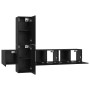 Conjunto de mueble de TV 5 pcs Roble Negro Madera de ingeniería en Muebles TV | Comprar online en Foru.es