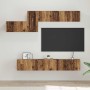 Conjunto de mueble de TV con cajón 7 pcs Madera envejecida en Muebles TV | Comprar online en Foru.es