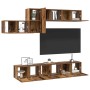 Conjunto de mueble de TV con cajón 7 pcs Madera envejecida en Muebles TV | Comprar online en Foru.es