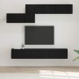 Conjunto de mueble de TV Roble Negro Madera de ingeniería en Muebles TV | Comprar online en Foru.es