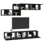 Conjunto de mueble de TV Roble Negro Madera de ingeniería en Muebles TV | Comprar online en Foru.es