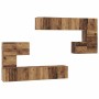 Unidades de TV 4 pcs Madera Vieja Madera contrachapada en Muebles TV | Comprar online en Foru.es