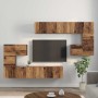 Unidades de TV 4 pcs Madera Vieja Madera contrachapada en Muebles TV | Comprar online en Foru.es