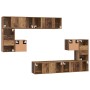 Unidades de TV 4 pcs Madera Vieja Madera contrachapada en Muebles TV | Comprar online en Foru.es