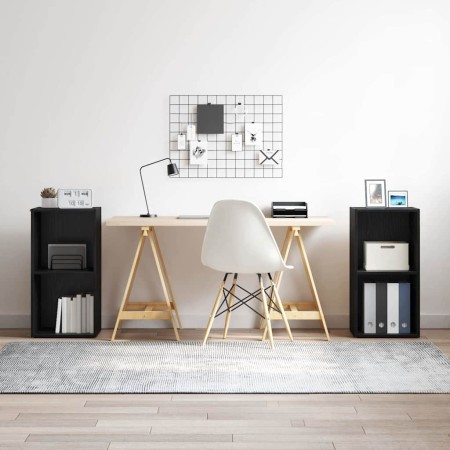 Conjunto de mueble de TV 2 pcs Roble Negro 37 x 35 x 72 cm en Muebles TV | Comprar online en Foru.es