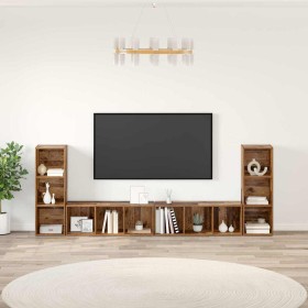 Conjunto de mueble de TV 4 pcs Madera Vieja 37 x 35 x 107,5 cm en Muebles TV | Comprar online en Foru.es