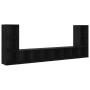 Conjunto de mueble de TV 4 pcs Roble Negro 37 x 35 x 107,5 cm en Muebles TV | Comprar online en Foru.es