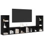 Conjunto de mueble de TV 4 pcs Roble Negro 37 x 35 x 107,5 cm en Muebles TV | Comprar online en Foru.es