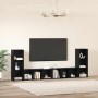 Conjunto de mueble de TV 4 pcs Roble Negro 37 x 35 x 107,5 cm en Muebles TV | Comprar online en Foru.es