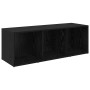 Conjunto de mueble de TV 4 pcs Roble Negro 37 x 35 x 107,5 cm en Muebles TV | Comprar online en Foru.es
