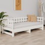 Sofá cama extraíble madera maciza de pino blanco 2x(80x200) cm de vidaXL, Camas y somieres - Ref: Foro24-820767, Precio: 169,...
