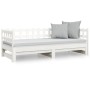 Sofá cama extraíble madera maciza de pino blanco 2x(80x200) cm de vidaXL, Camas y somieres - Ref: Foro24-820767, Precio: 169,...
