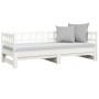 Sofá cama extraíble madera maciza de pino blanco 2x(80x200) cm de vidaXL, Camas y somieres - Ref: Foro24-820767, Precio: 169,...