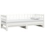 Sofá cama extraíble madera maciza de pino blanco 2x(80x200) cm de vidaXL, Camas y somieres - Ref: Foro24-820767, Precio: 169,...