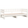 Sofá cama extraíble madera maciza de pino blanco 2x(80x200) cm de vidaXL, Camas y somieres - Ref: Foro24-820767, Precio: 169,...