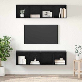 Conjunto de mueble de TV 2 pcs Roble Negro 37 x 37 x 142,5 cm en Muebles TV | Comprar online en Foru.es