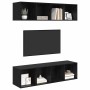 Conjunto de mueble de TV 2 pcs Roble Negro 37 x 37 x 142,5 cm en Muebles TV | Comprar online en Foru.es