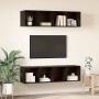 Conjunto de mueble de TV 2 pcs Roble Negro 37 x 37 x 142,5 cm en Muebles TV | Comprar online en Foru.es