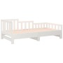 Sofá cama extraíble madera maciza de pino blanco 2x(80x200) cm de vidaXL, Camas y somieres - Ref: Foro24-820737, Precio: 158,...