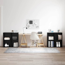 Conjunto de mueble de TV 4 pcs Roble Negro 37 x 37 x 72 cm en Muebles TV | Comprar online en Foru.es