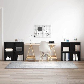 Conjunto de mueble de TV 4 pcs Roble Negro 37 x 37 x 72 cm en Muebles TV | Comprar online en Foru.es